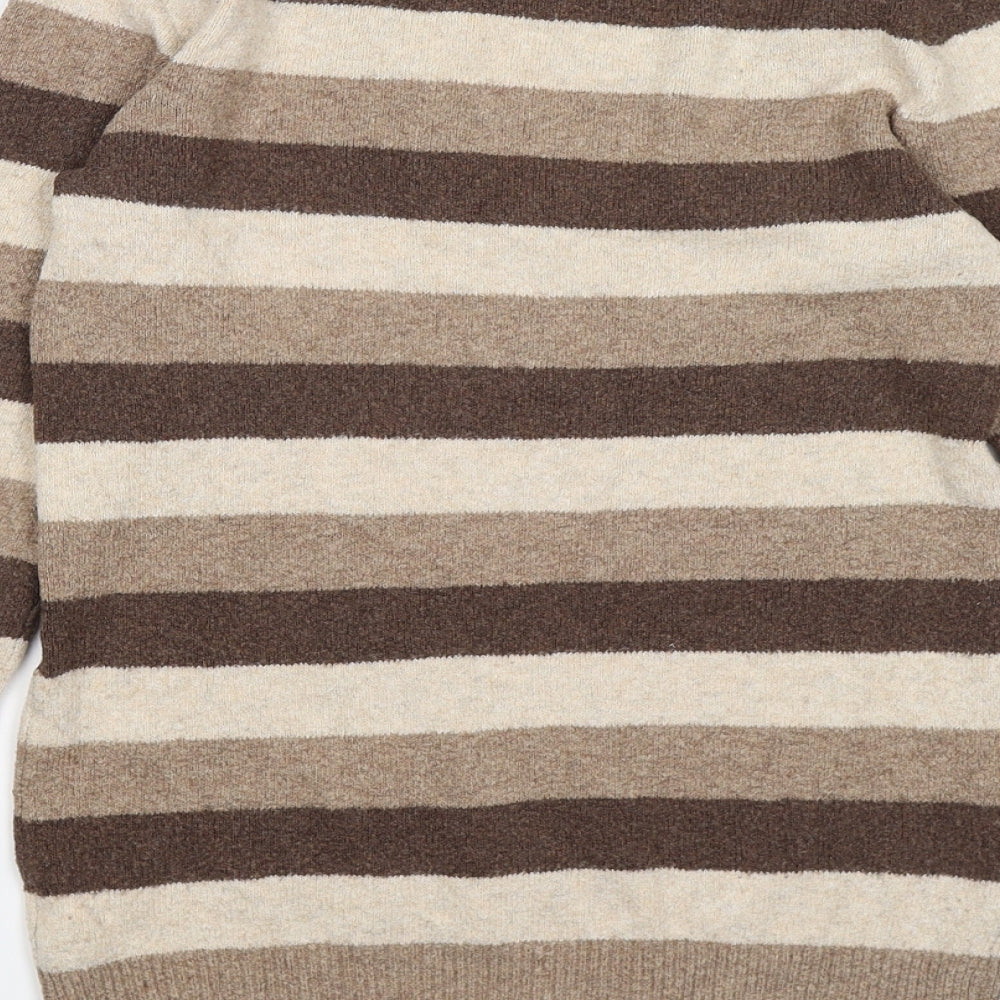 Gap Womens Brown Striped Knit Pullover Jumper Size S