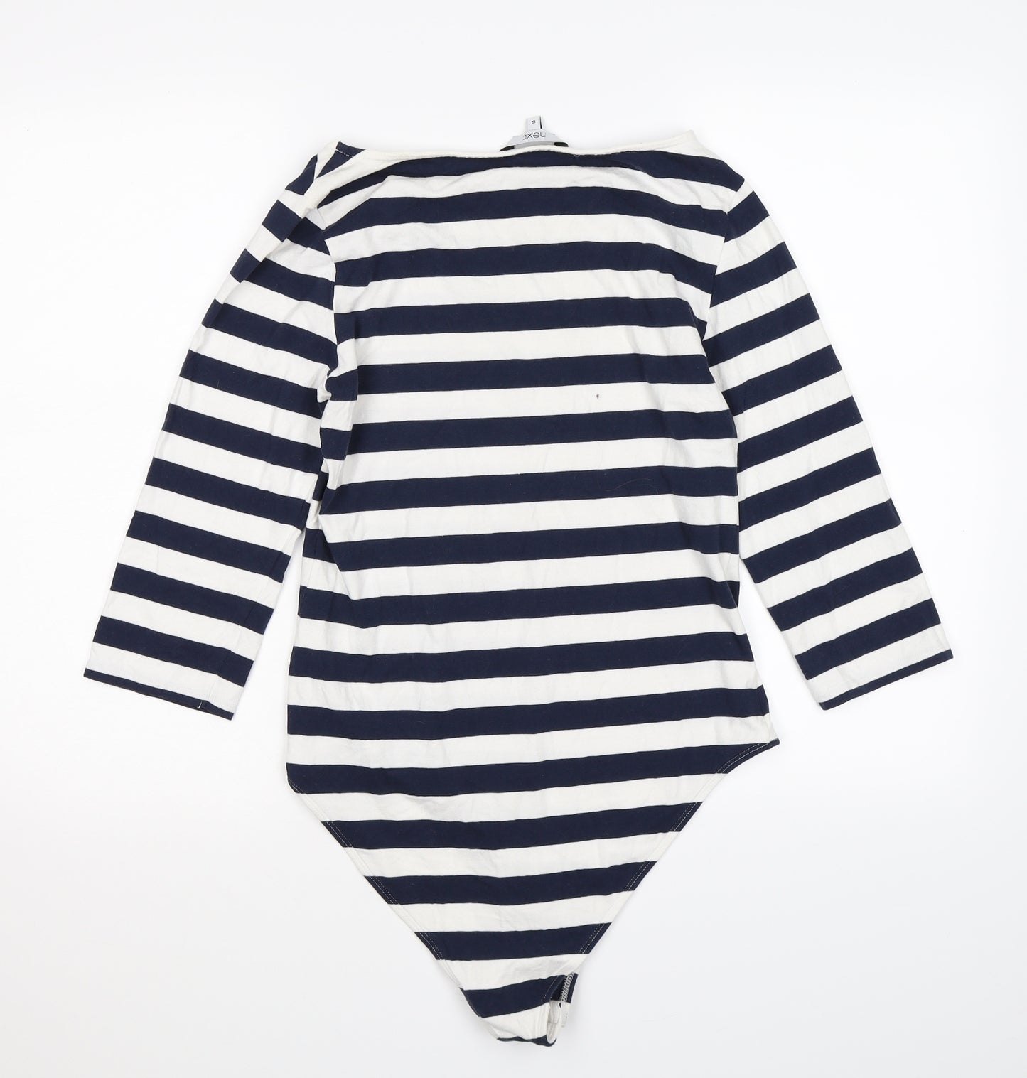 NEXT Womens Blue Striped  Bodysuit One-Piece Size 12