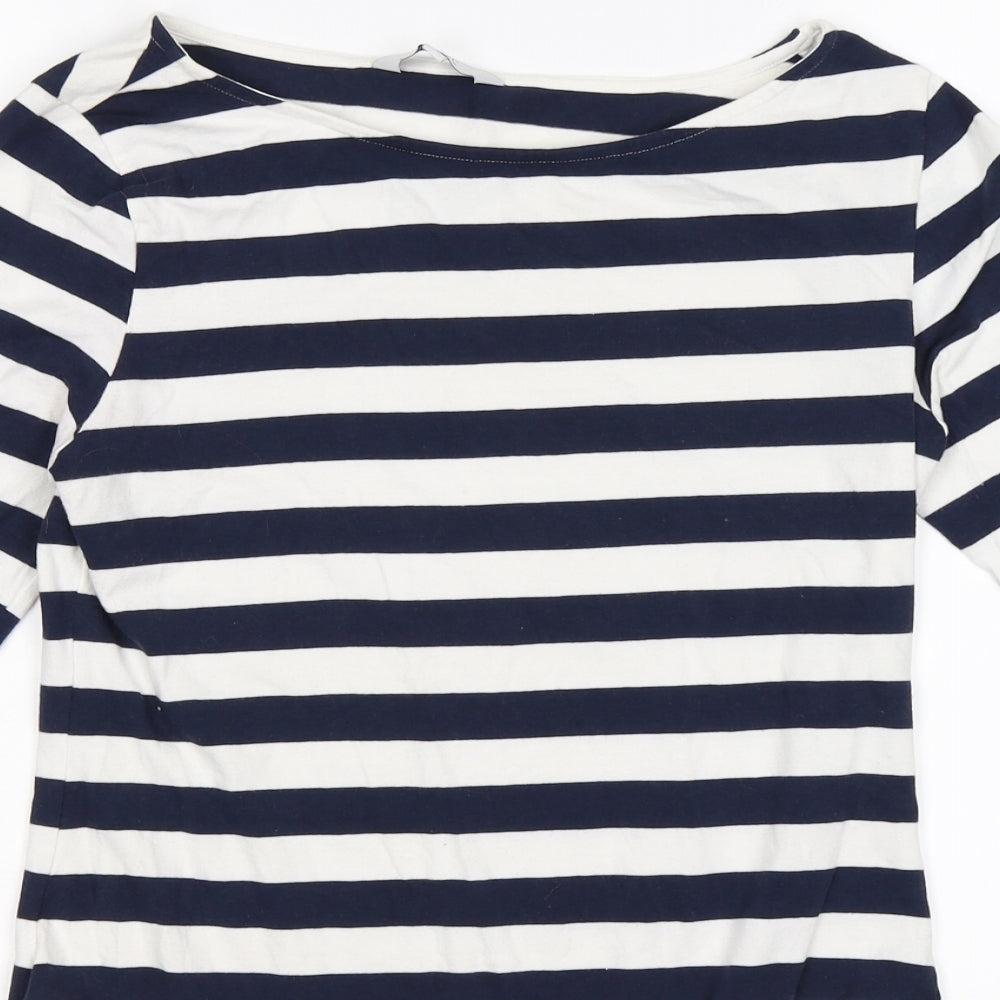 NEXT Womens Blue Striped  Bodysuit One-Piece Size 12