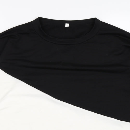 Preworn Womens Black Colourblock  Pullover Sweatshirt Size L