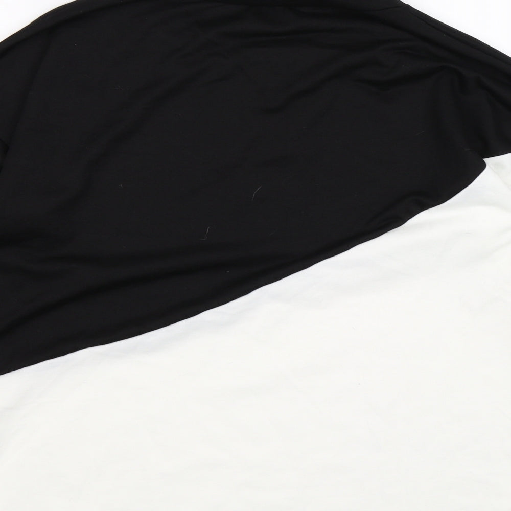 Preworn Womens Black Colourblock  Pullover Sweatshirt Size L