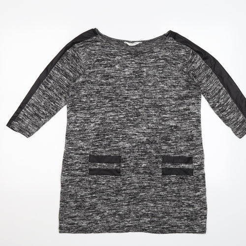 Miss Selfridge Womens Grey  Knit Pullover Jumper Size 10