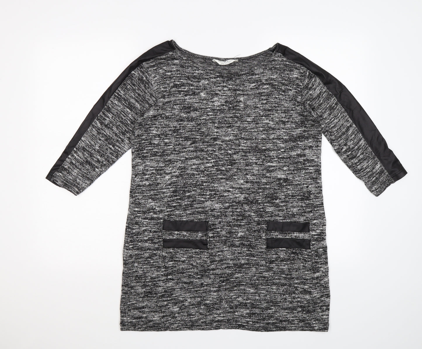 Miss Selfridge Womens Grey  Knit Pullover Jumper Size 10