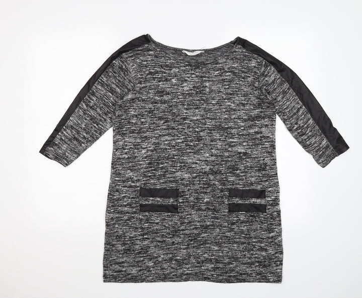 Miss Selfridge Womens Grey Knit Pullover Jumper Size 10