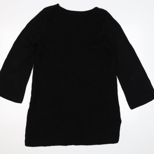 TU Womens Black  Knit Jumper Dress  Size 16