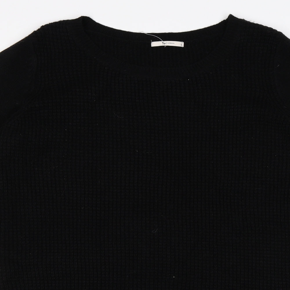TU Womens Black  Knit Jumper Dress  Size 16