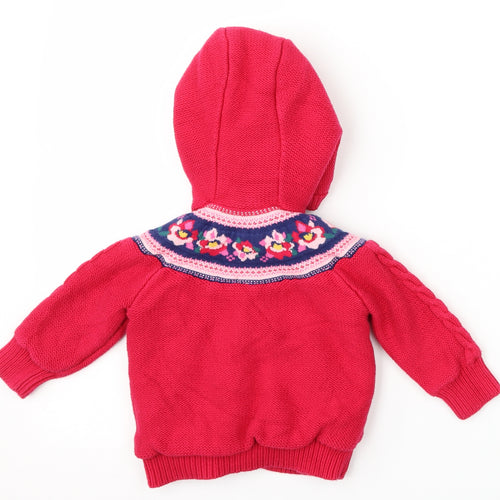 Boots Mini Club Girls Pink Floral  Jacket  Size 9-12 Months