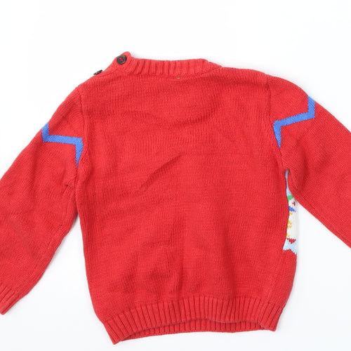 TU Baby Red   Pullover Jumper Size 6-9 Months  - polar bear