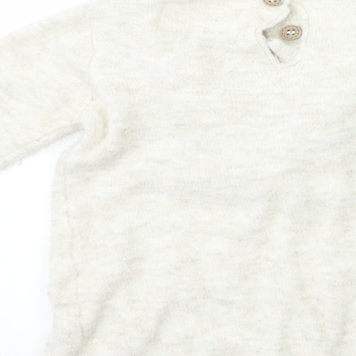 F&F Girls Beige  Knit Pullover Jumper Size 3-6 Months