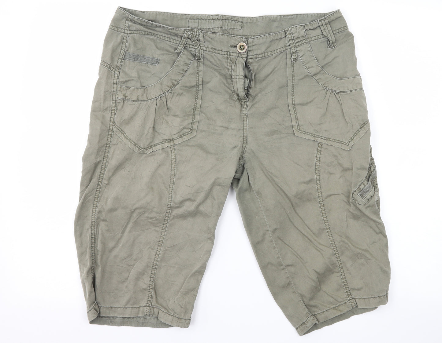 Dorothy Perkins Womens Green   Cargo Shorts Size 14