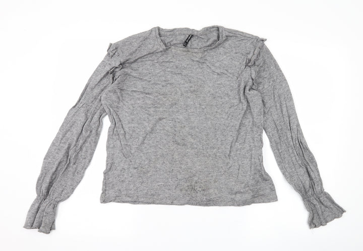 Stradivarius Womens Grey Pullover Jumper Size L
