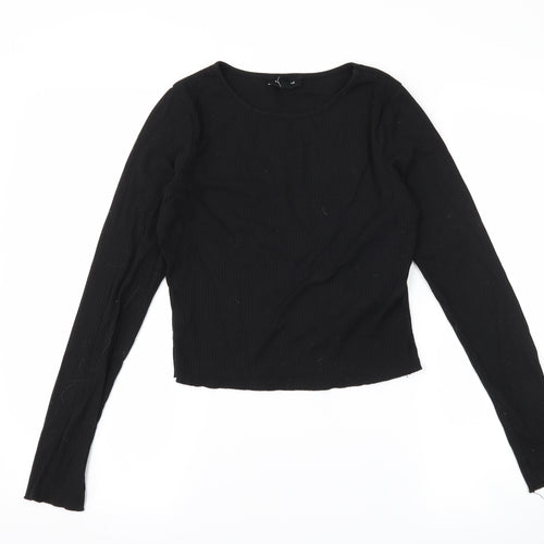 New Look Womens Black   Cropped T-Shirt Size 10