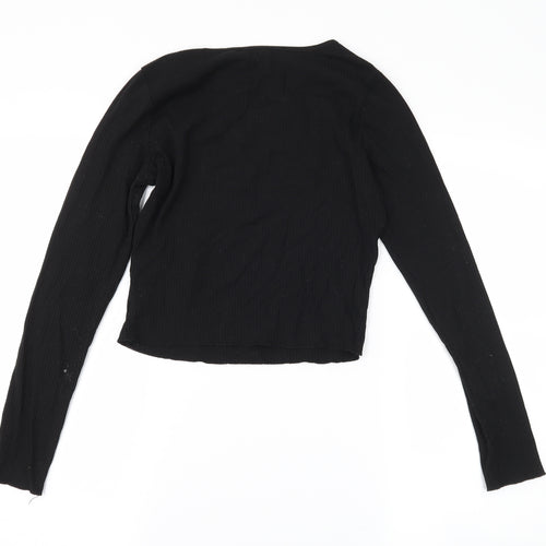 New Look Womens Black   Cropped T-Shirt Size 10