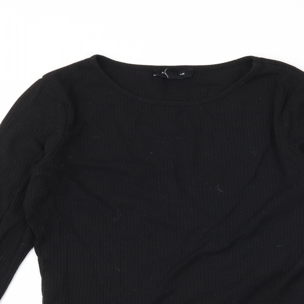 New Look Womens Black   Cropped T-Shirt Size 10
