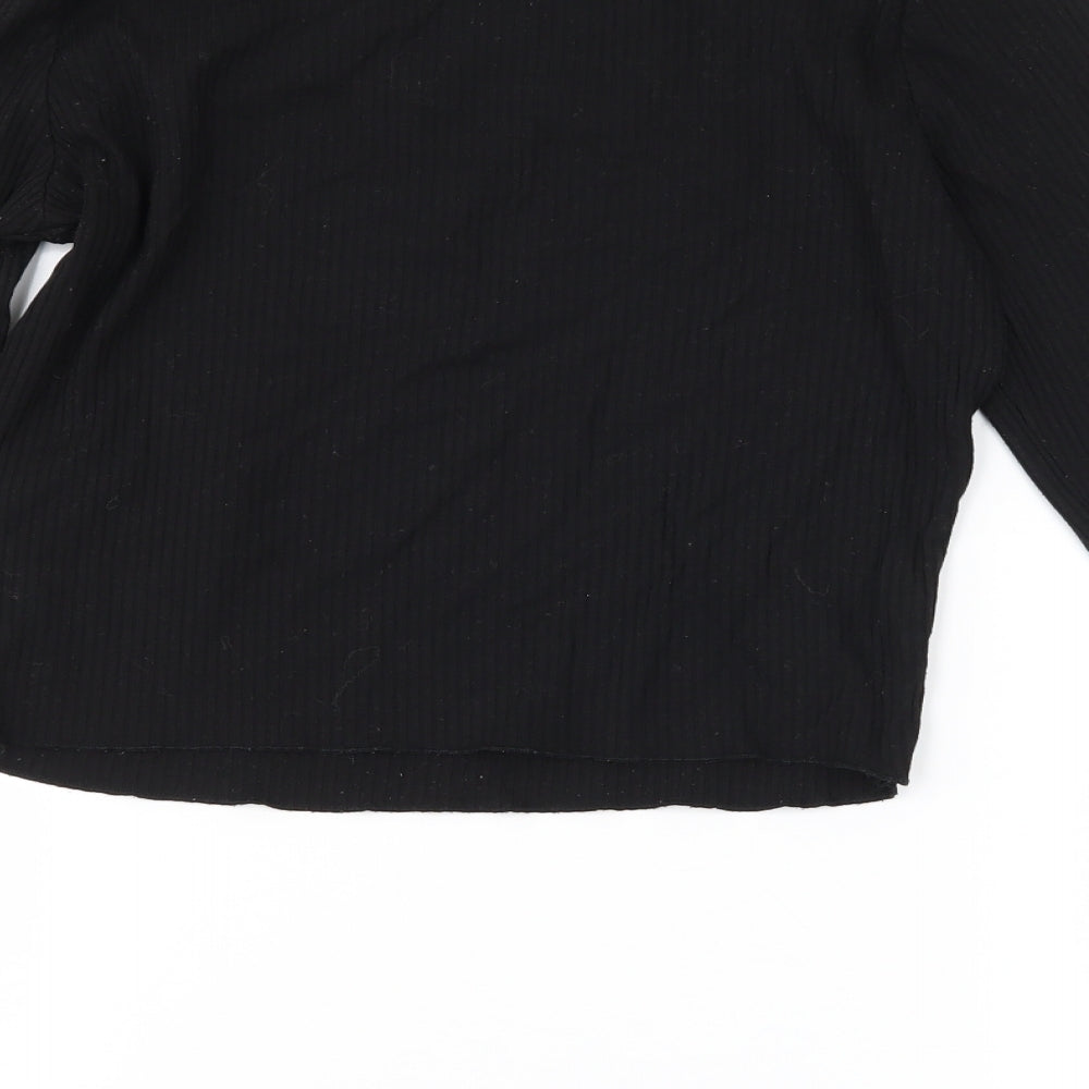 New Look Womens Black   Cropped T-Shirt Size 10