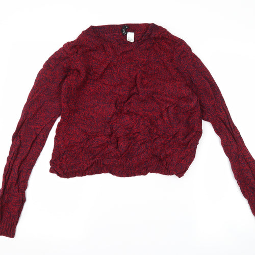 H&M Womens Red   Pullover Jumper Size S