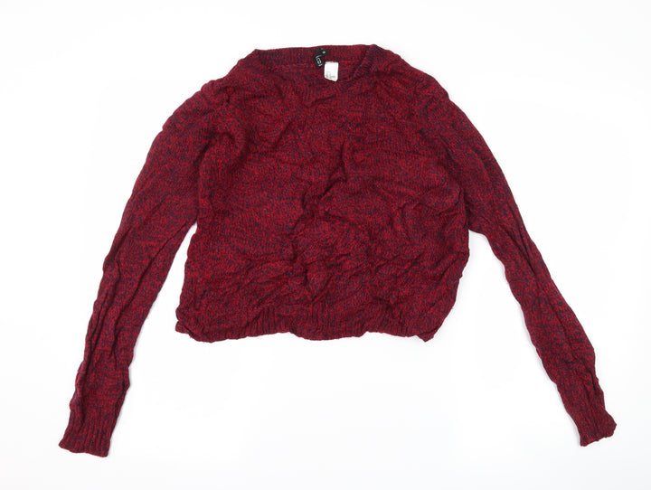 H&M Womens Red   Pullover Jumper Size S