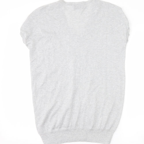 Wallis Womens Silver   Basic T-Shirt Size S