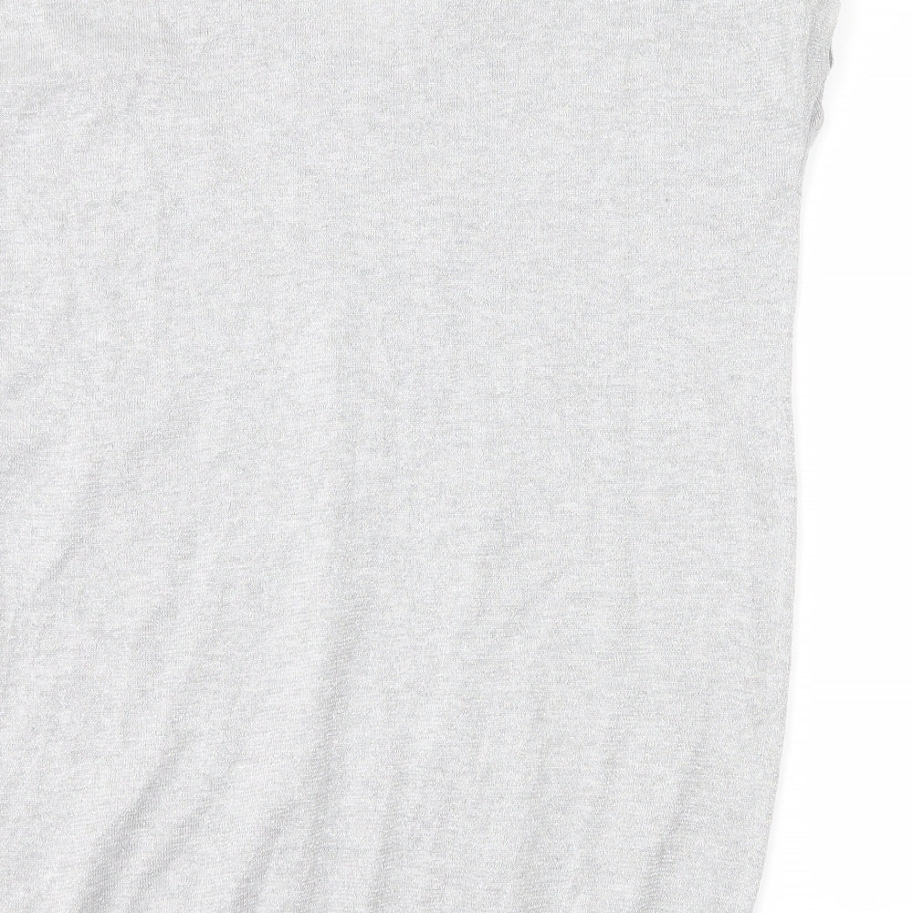 Wallis Womens Silver   Basic T-Shirt Size S