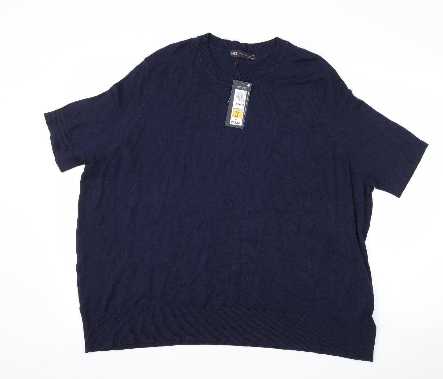 Marks and Spencer Womens Blue   Basic T-Shirt Size 24