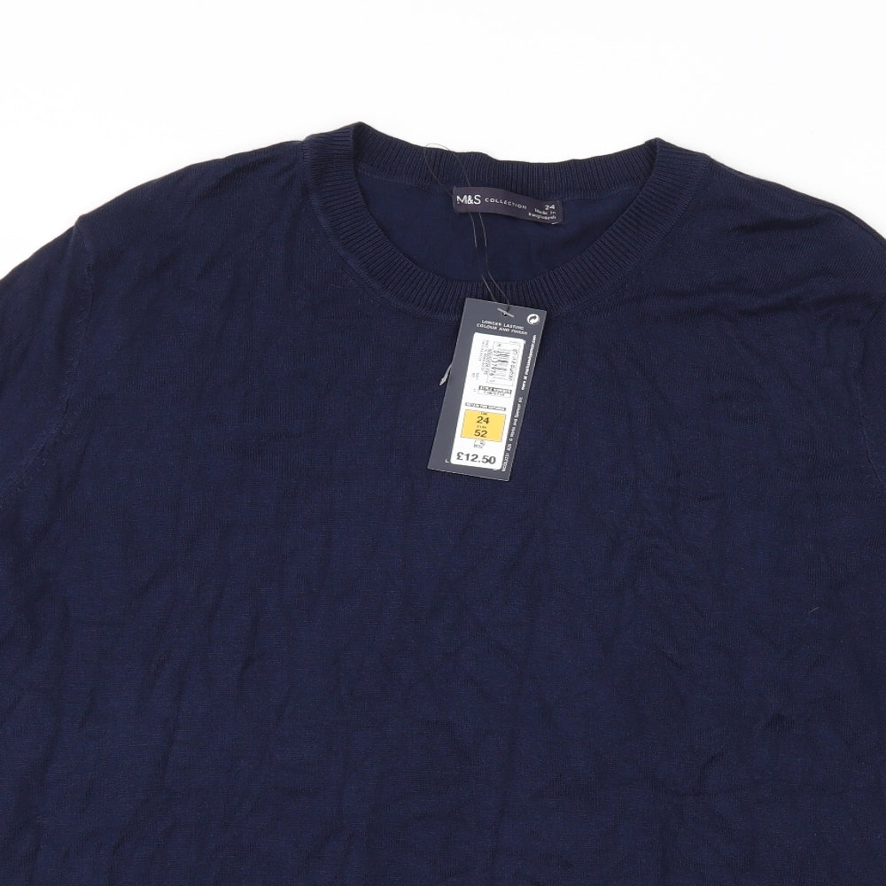 Marks and Spencer Womens Blue   Basic T-Shirt Size 24