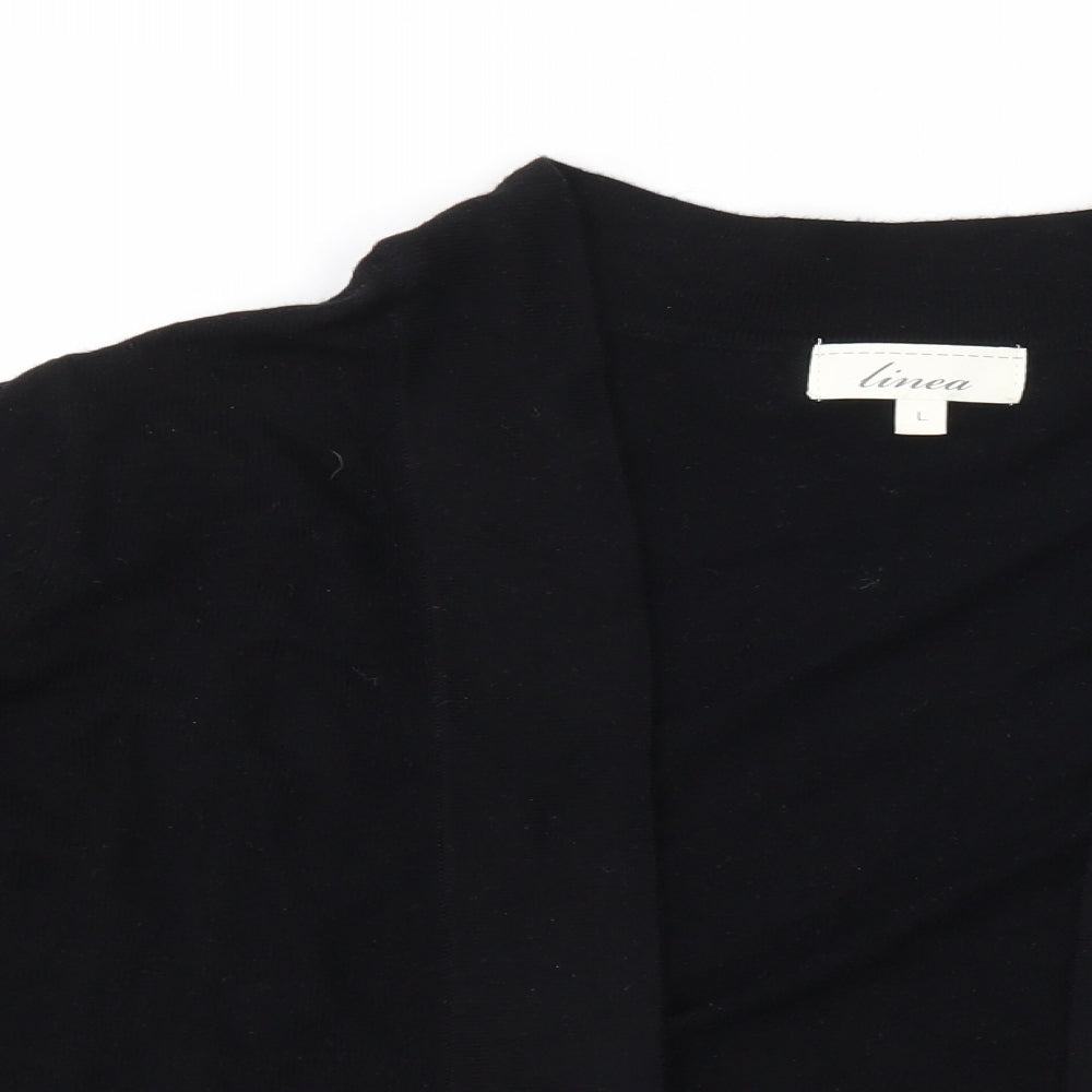 Linea Womens Black   Shrug Jumper Size L