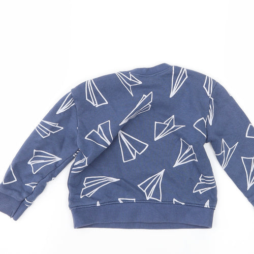 Zara Baby Blue   Pullover Jumper Size 12-18 Months  - paper airplane