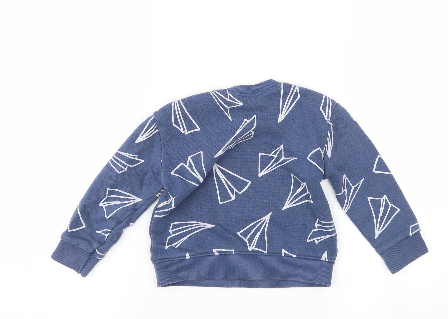 Zara Baby Blue   Pullover Jumper Size 12-18 Months  - paper airplane