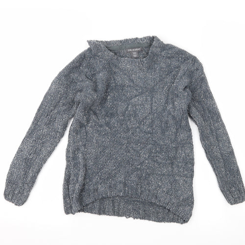 Primark Girls Grey   Pullover Jumper Size 8-9 Years