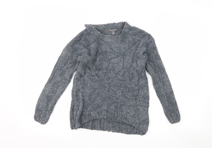 Primark Girls Grey   Pullover Jumper Size 8-9 Years