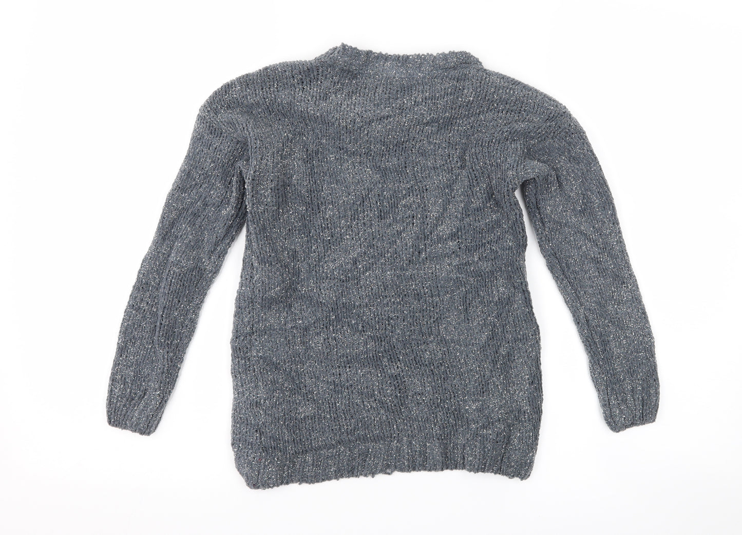 Primark Girls Grey   Pullover Jumper Size 8-9 Years