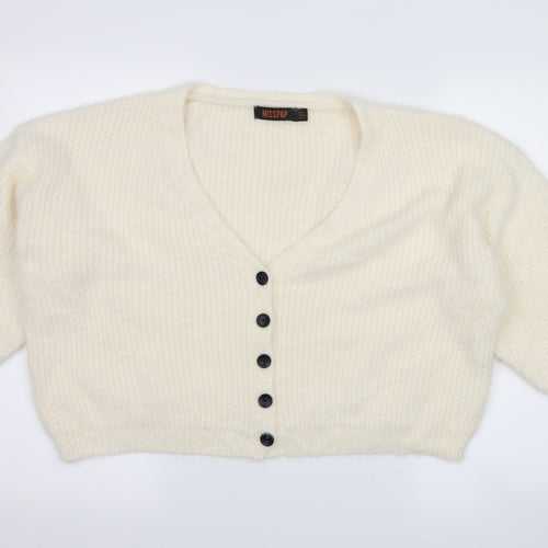 miss pap Womens Ivory   Cardigan Jumper Size L