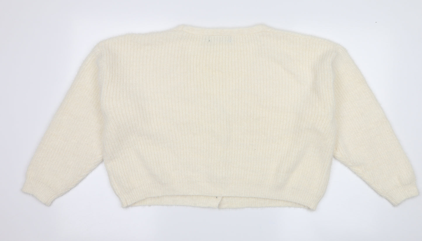 miss pap Womens Ivory   Cardigan Jumper Size L