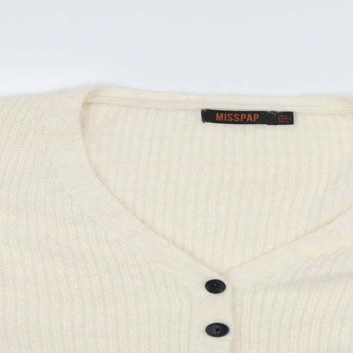 miss pap Womens Ivory   Cardigan Jumper Size L