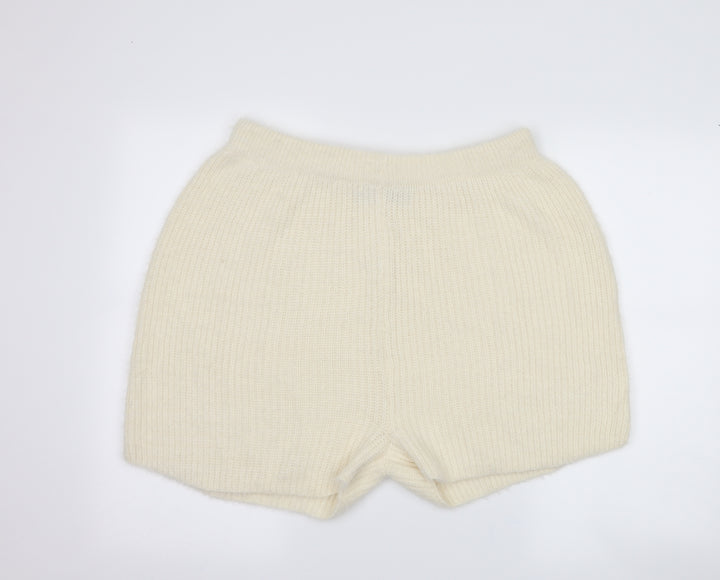 miss pap Womens Ivory Hot Pants Shorts Size L - loungewear