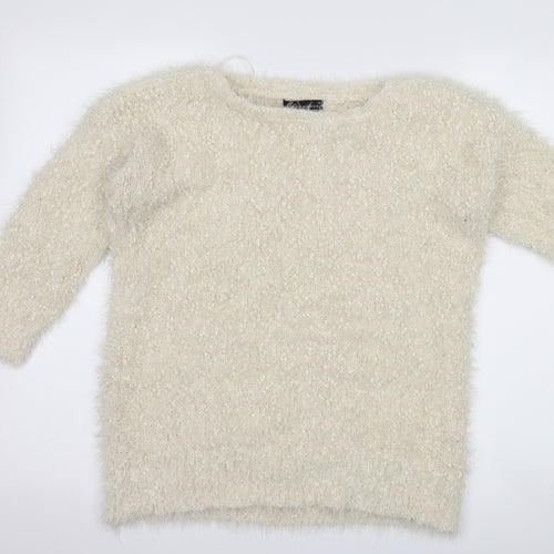 David Emanuel Womens Ivory   Pullover Jumper Size M
