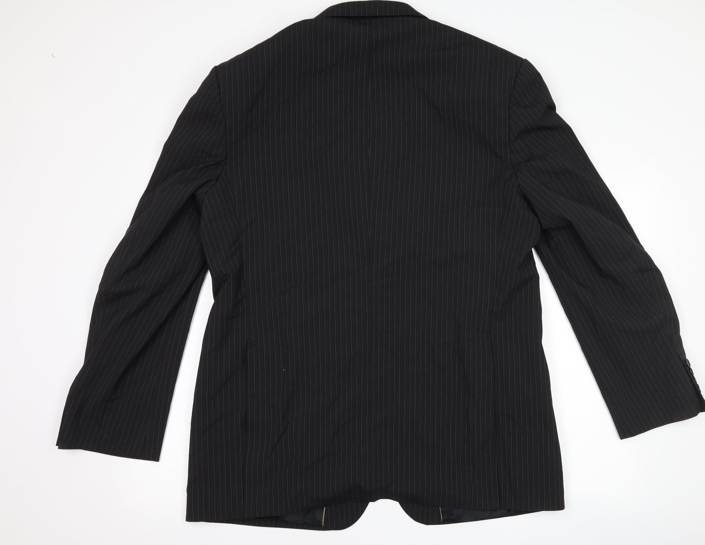 NEXT Mens Black Striped  Jacket Suit Jacket Size L