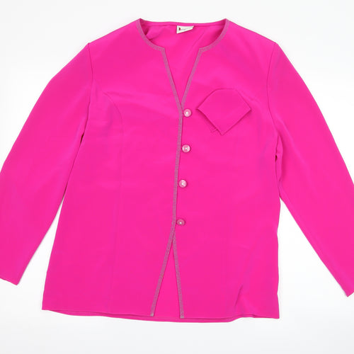 Hermann Lange Womens Pink   Jacket  Size 10