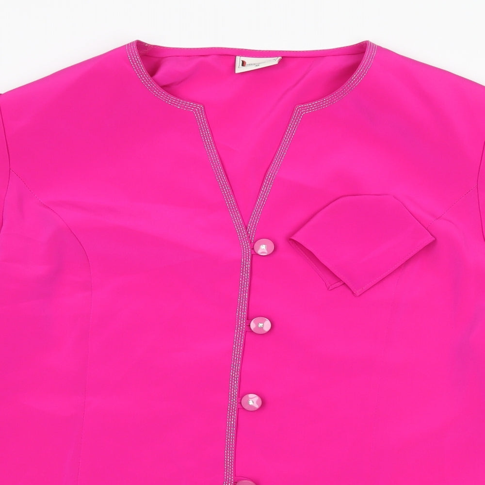 Hermann Lange Womens Pink   Jacket  Size 10
