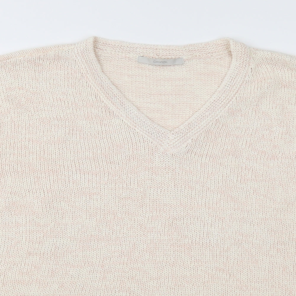 George Womens Pink  Knit Pullover Jumper Size 16