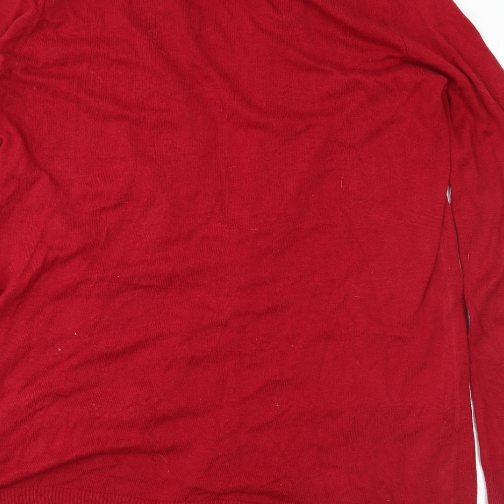 Gap Womens Red  Knit Cardigan Jumper Size L