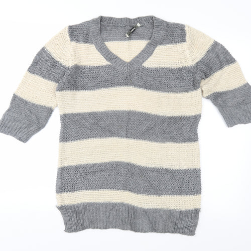 Oasis Womens Grey  Knit Pullover Jumper Size XS