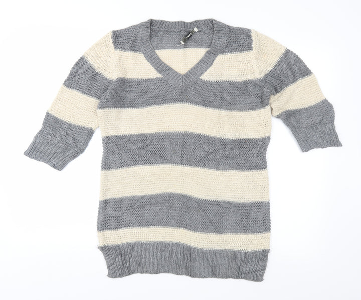 Oasis Womens Grey Knit Pullover Jumper Size XS