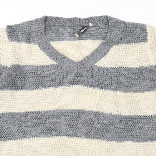 Oasis Womens Grey  Knit Pullover Jumper Size XS