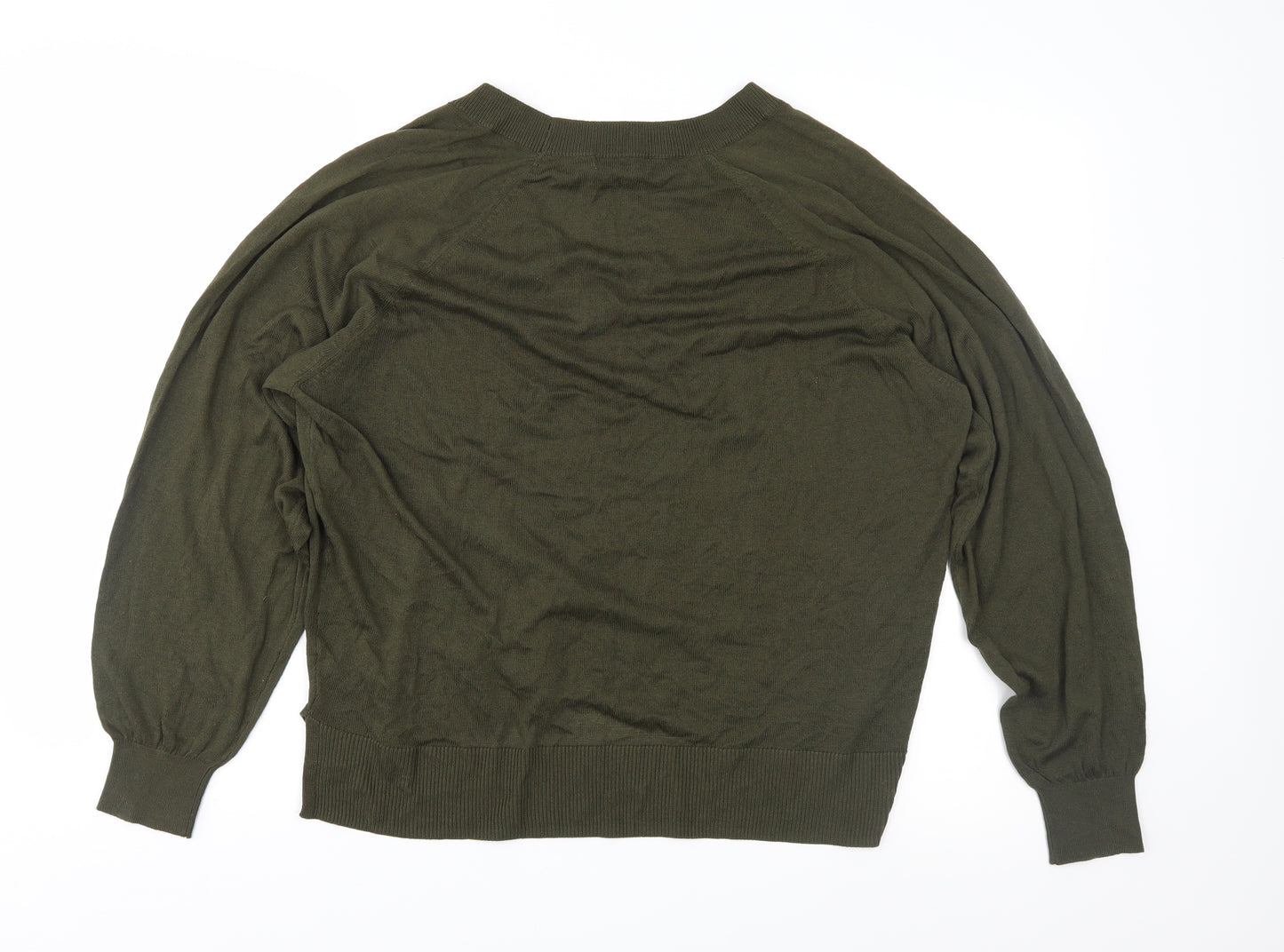 H&M Womens Green  Knit Pullover Jumper Size L
