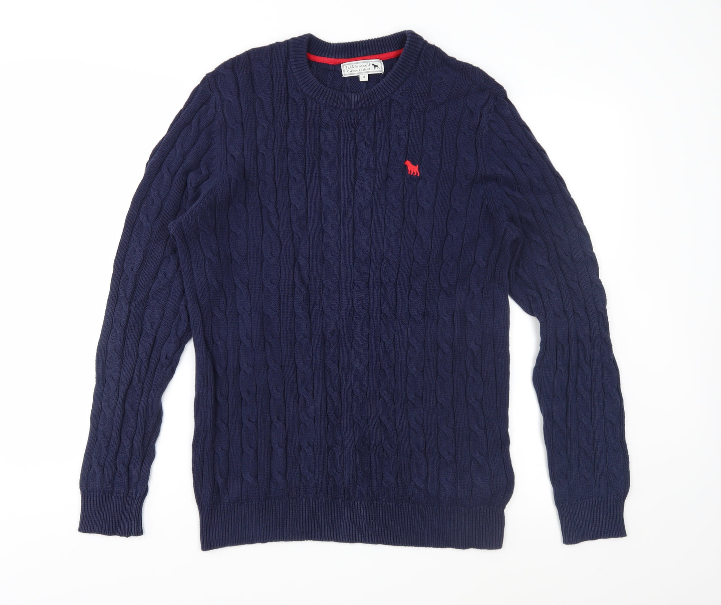 Jack Russell Mens Blue  Knit Pullover Jumper Size M