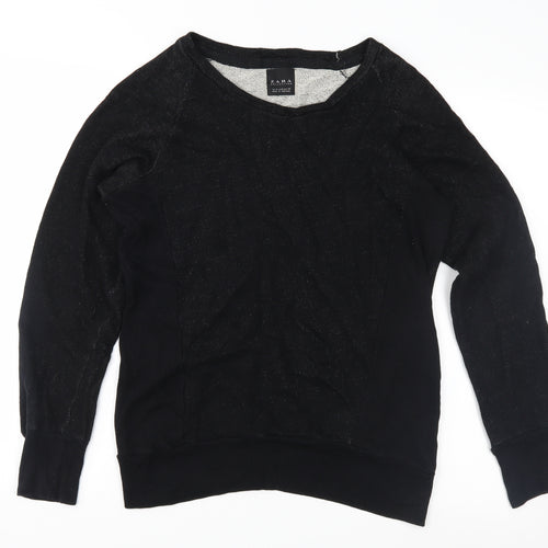 Zara Womens Black  Knit Pullover Jumper Size M