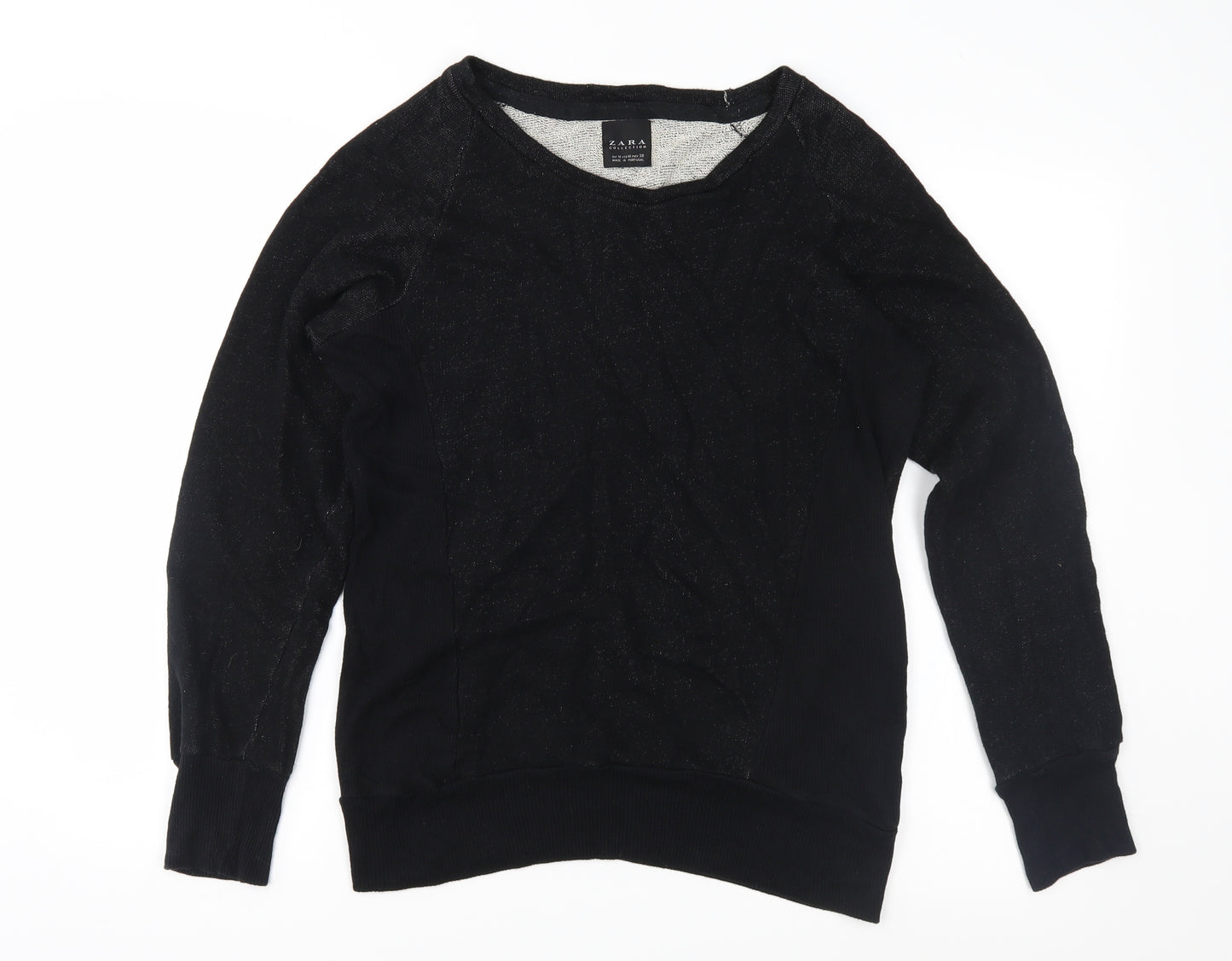 Zara Womens Black  Knit Pullover Jumper Size M