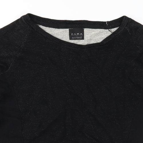 Zara Womens Black  Knit Pullover Jumper Size M