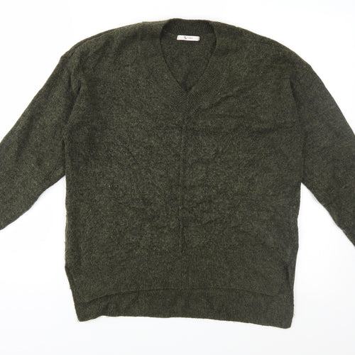 TU Womens Green  Knit Pullover Jumper Size 12